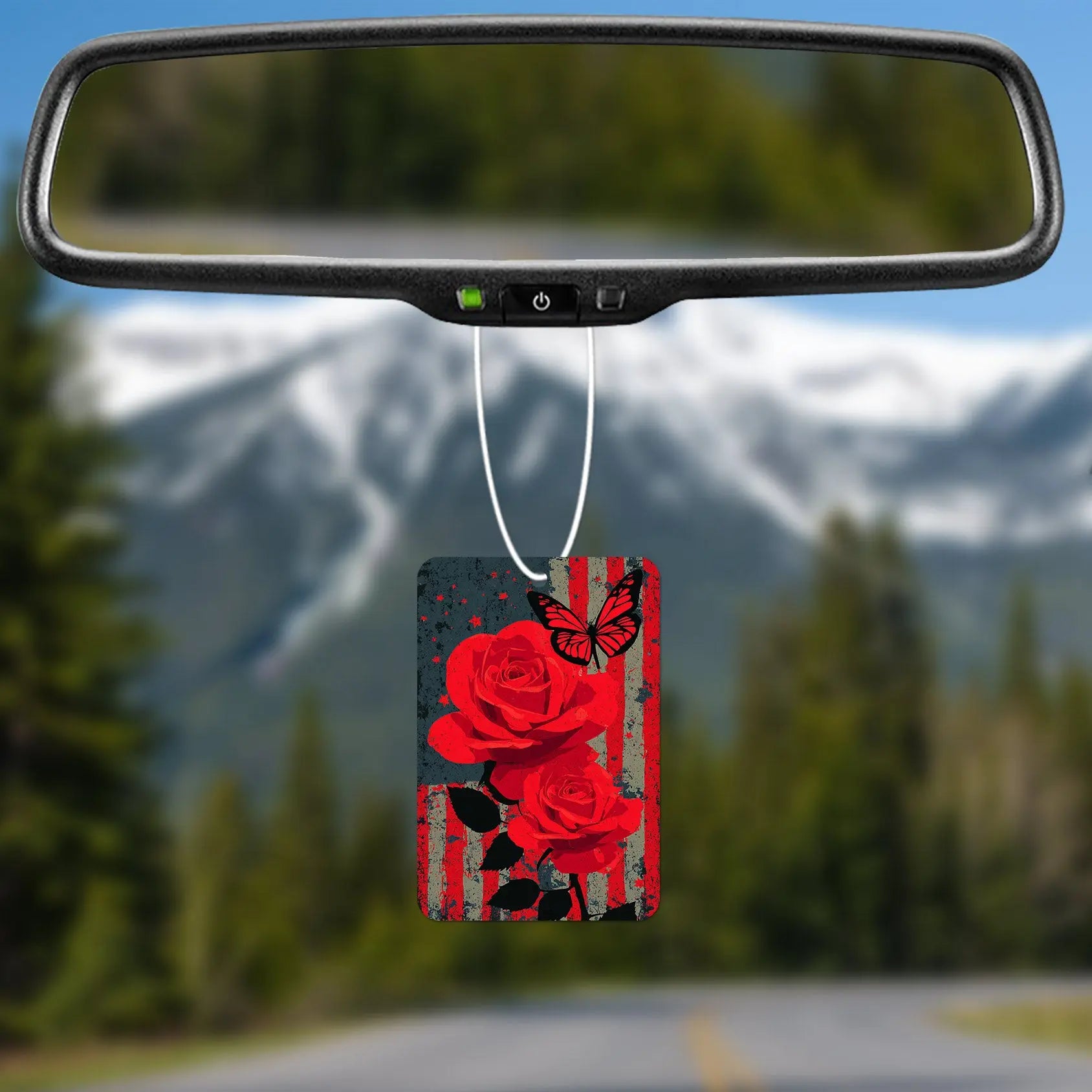 Red Roses and Butterfly Air Freshener