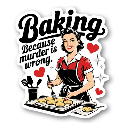 Retro Baking Humor Magnet