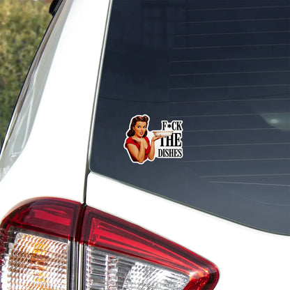 Retro 'F*CK THE DISHES' Sticker