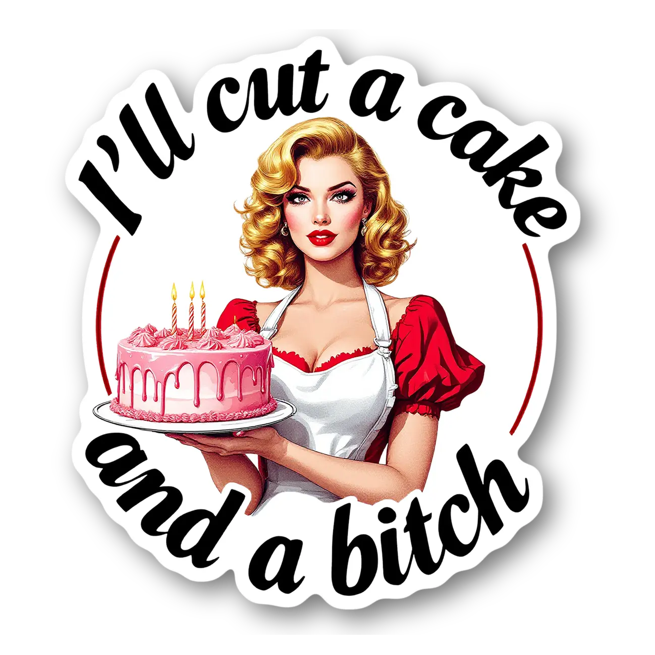 Retro Glam Cake Magnet