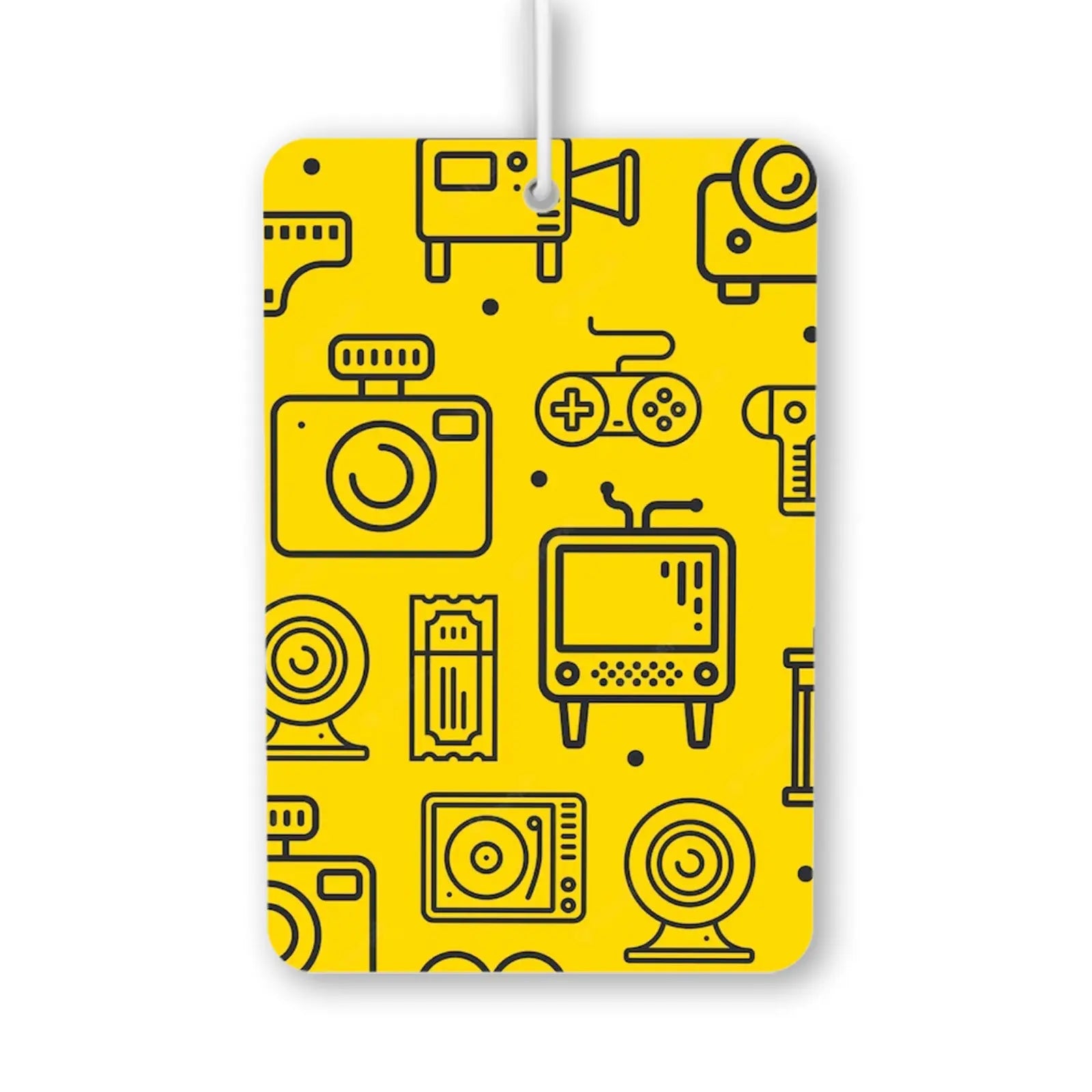 Retro Media Icons Pattern Air Freshener