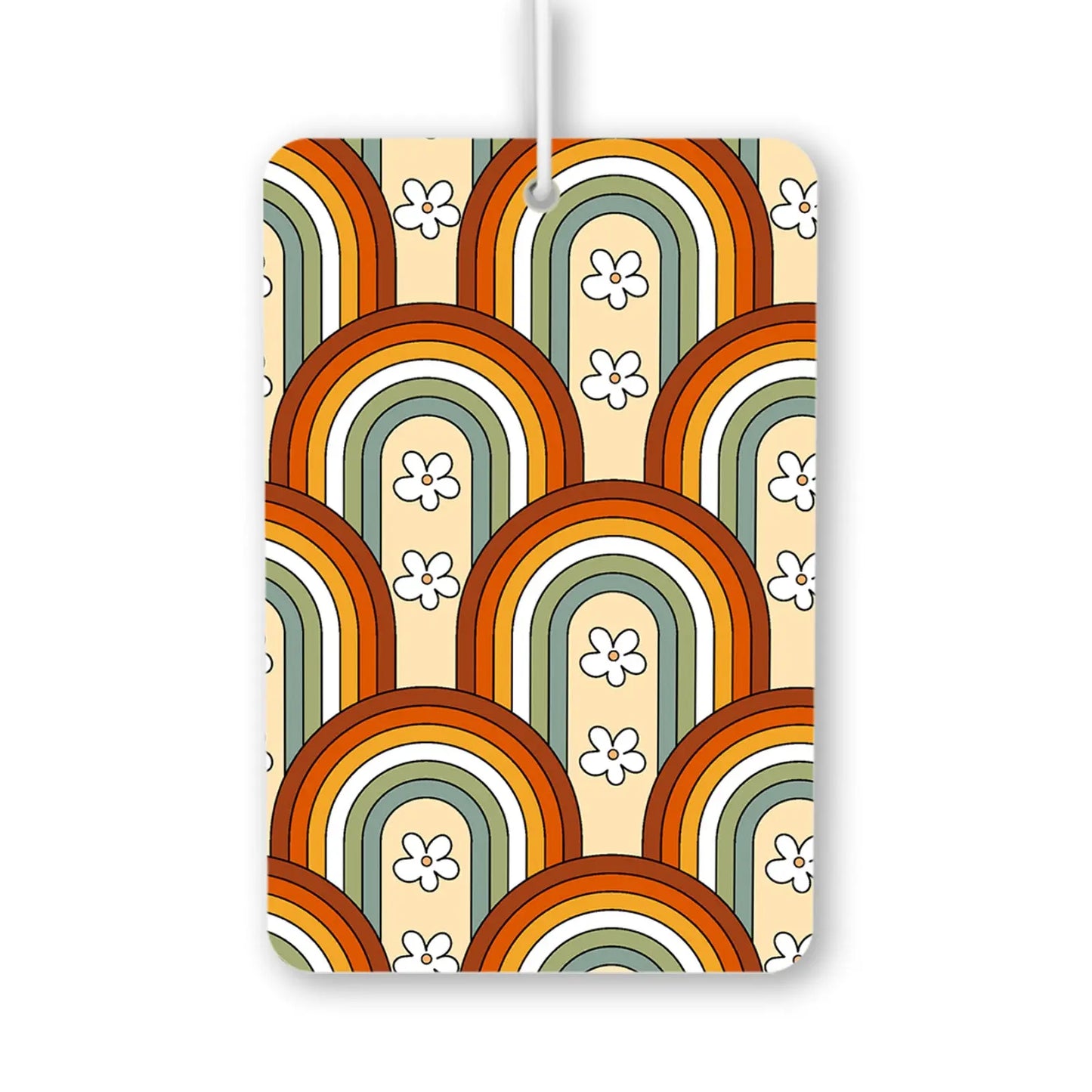 Retro Rainbow Floral Air Freshener
