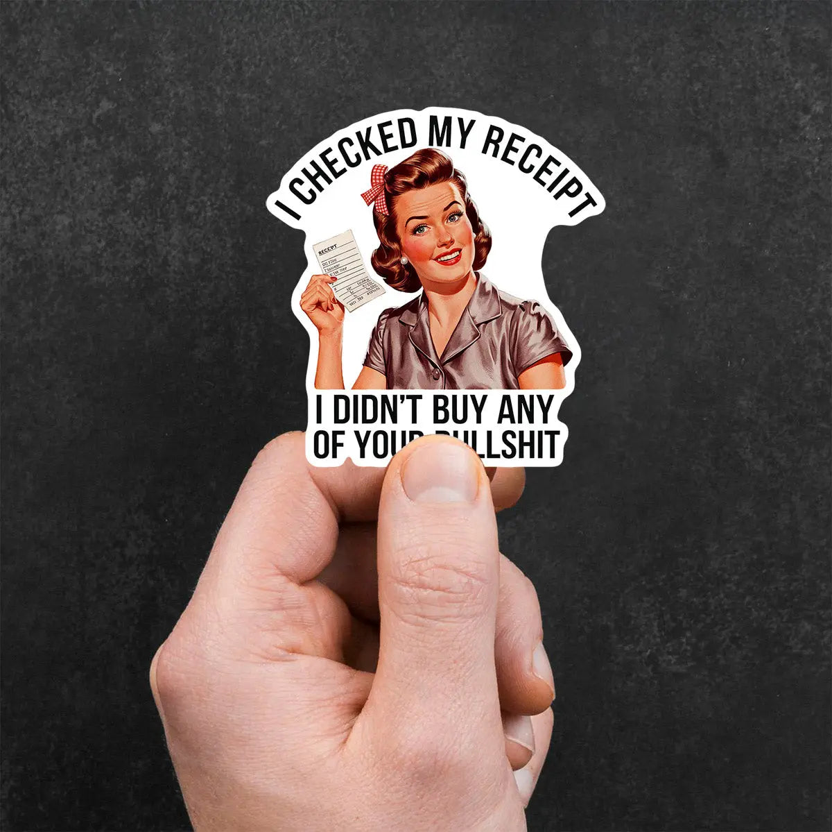 Retro Receipt Humor Sticker