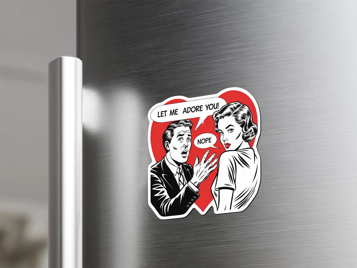 Retro Romance 'Let Me Adore You' Magnet