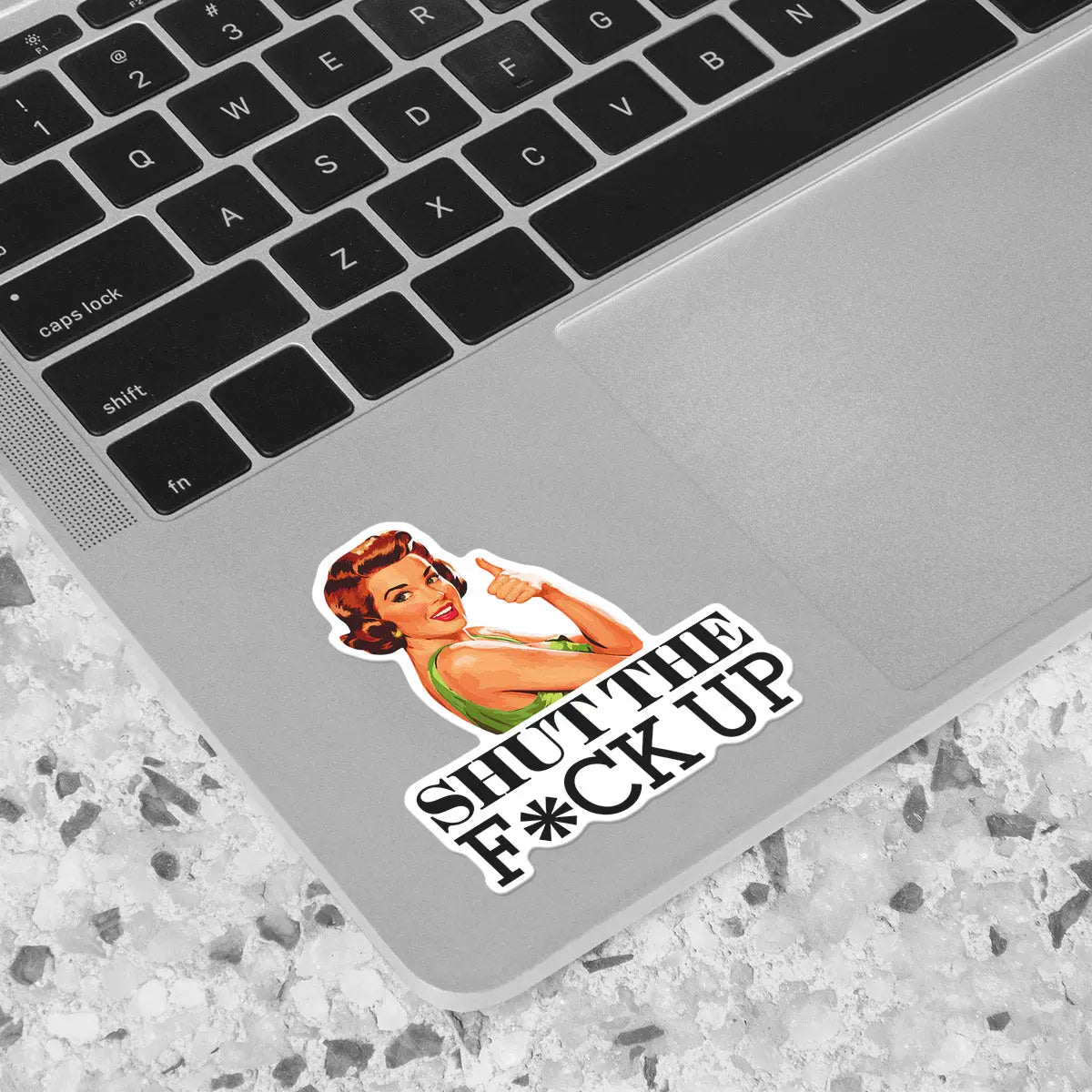 Retro Woman Giving Thumbs Up Sticker