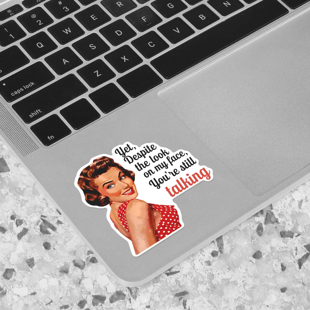 Retro Woman with Quote Sticker