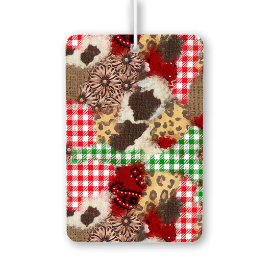 Rustic Patchwork Pattern Air Freshener