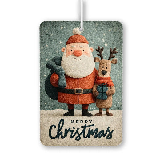 Santa and Reindeer Christmas Air Freshener