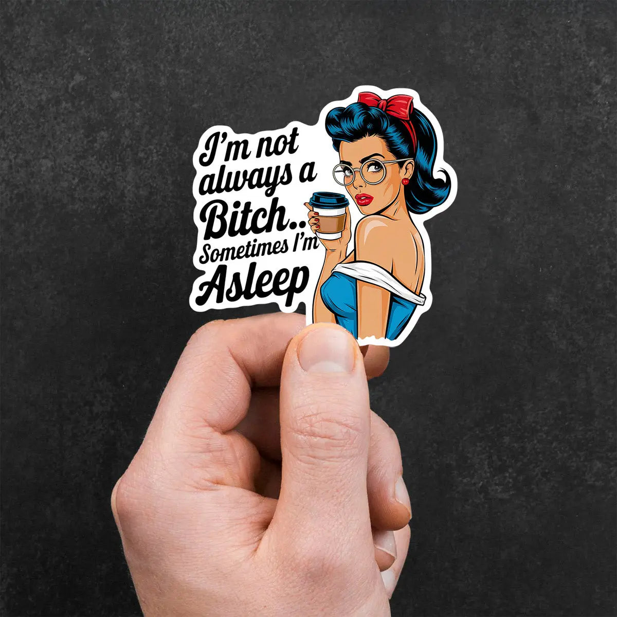 Sassy Coffee Girl Quote Sticker