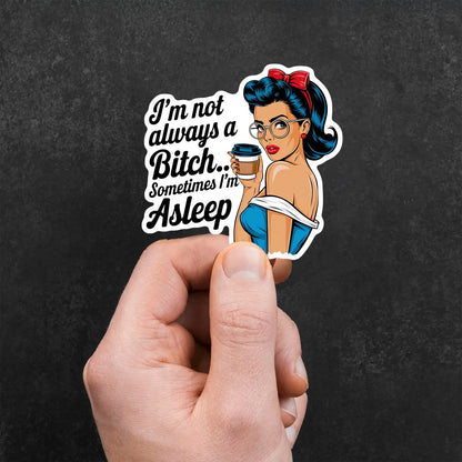 Sassy Coffee Girl Quote Sticker