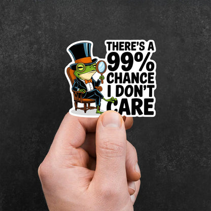 Sassy Frog with Magnifying Glass Sticker