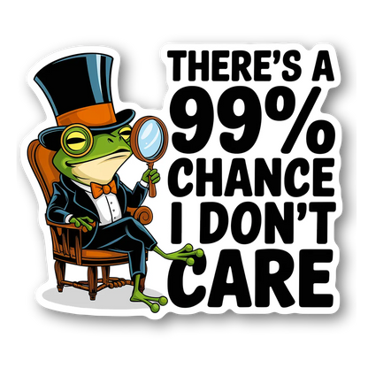 Sassy Frog with Magnifying Glass Sticker