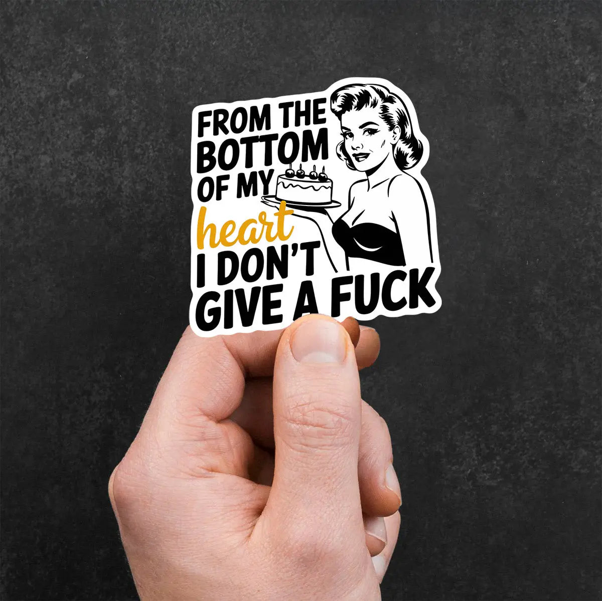 Sassy Heartfelt Cake Lady Sticker