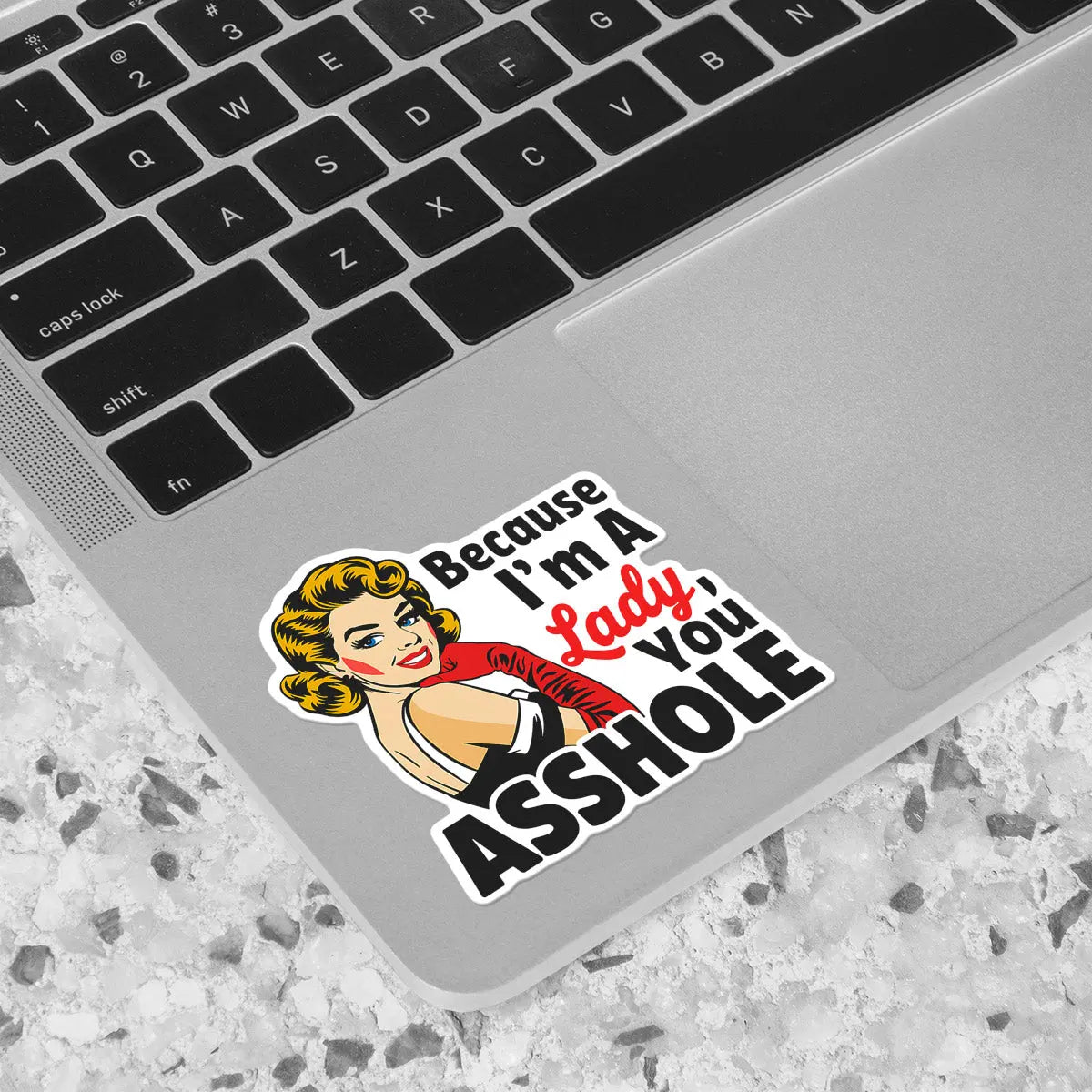 Sassy Retro Lady Quote Sticker