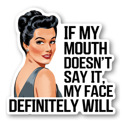 Sassy Retro Quote Sticker