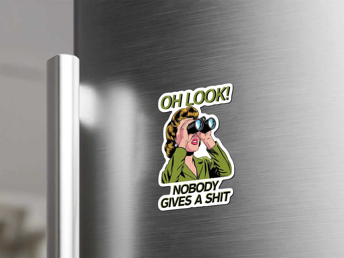 Sassy Woman with Binoculars Magnet