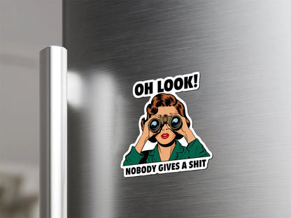 Sassy Woman with Binoculars Magnet