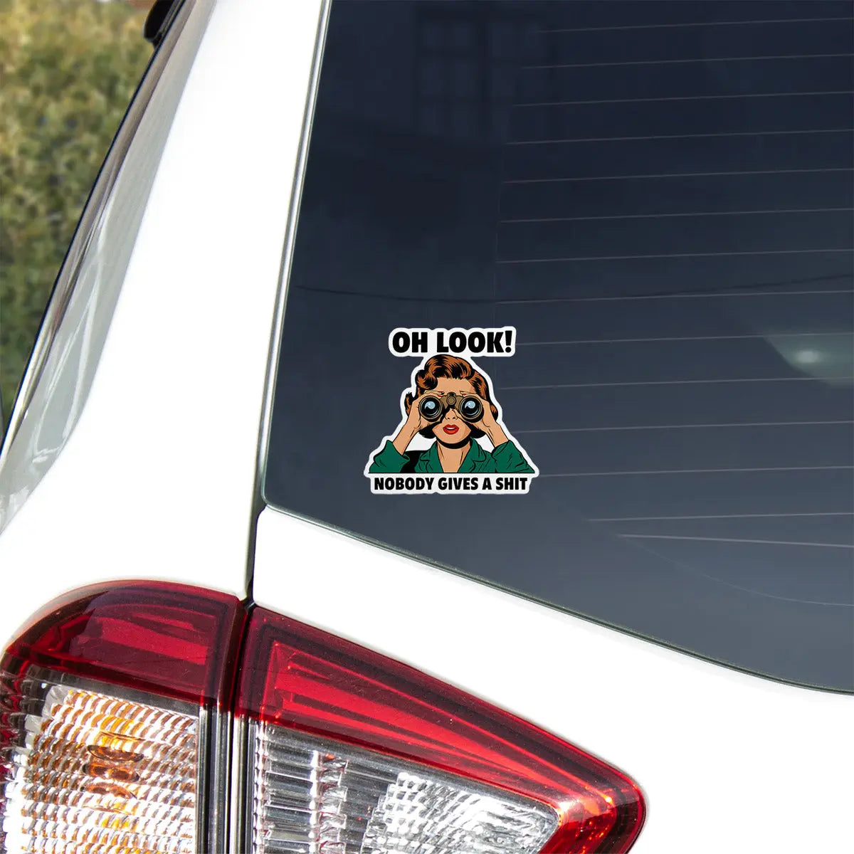 Sassy Woman with Binoculars Sticker
