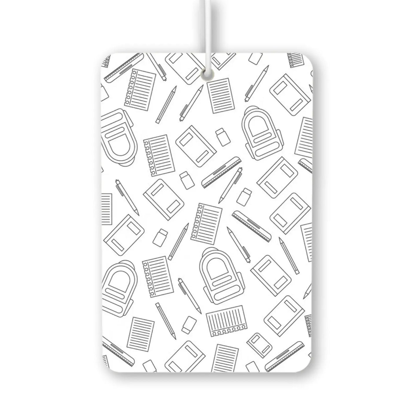 School Supplies Pattern Air Freshener