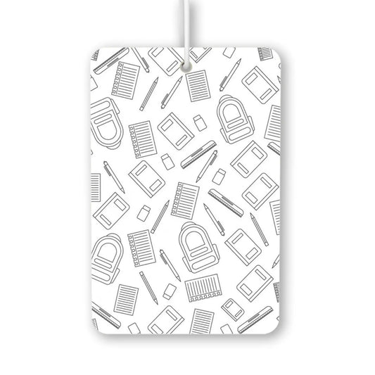 School Supplies Pattern Air Freshener