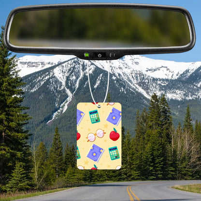 School Supplies Pattern Air Freshener