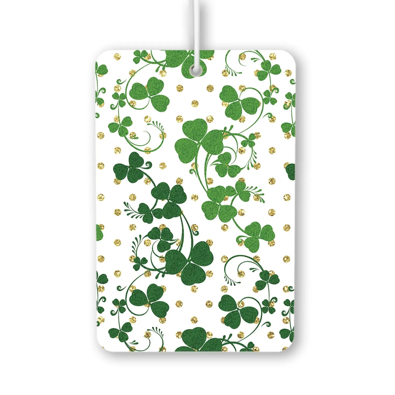 Shamrock & Gold Dots Pattern Air Freshener