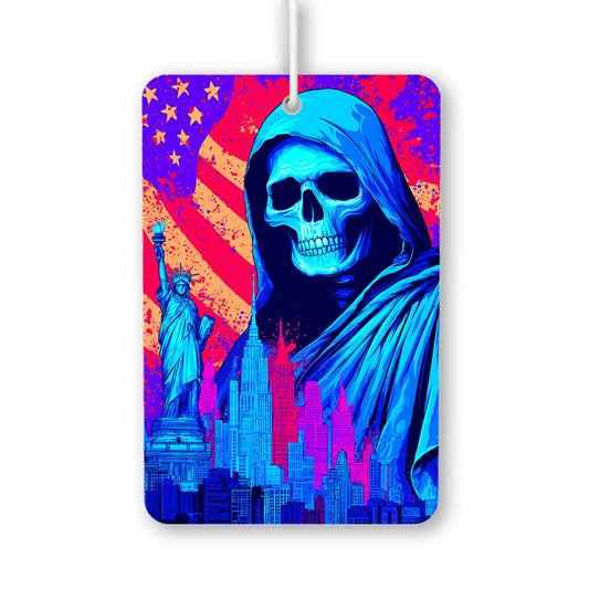 Skull and Cityscape Air Freshener