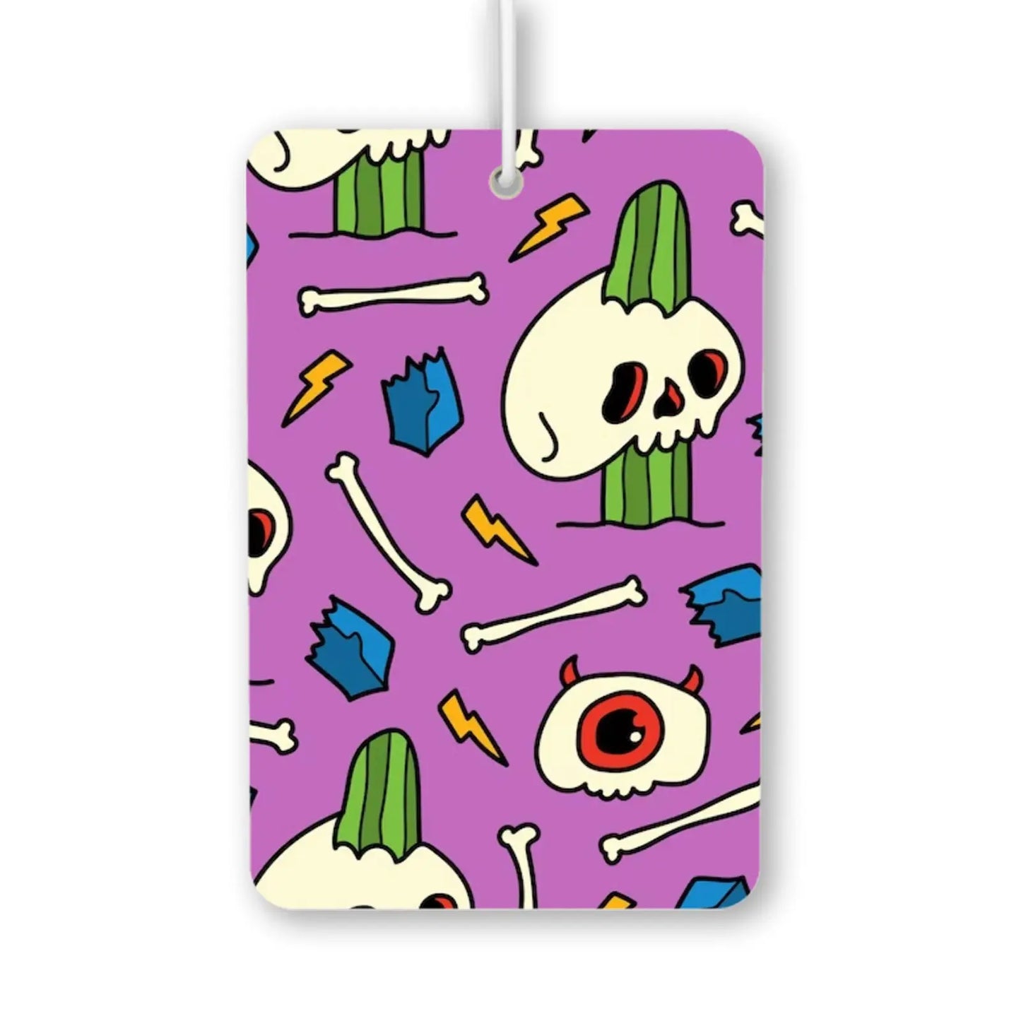 Skull and Lightning Pattern Air Freshener