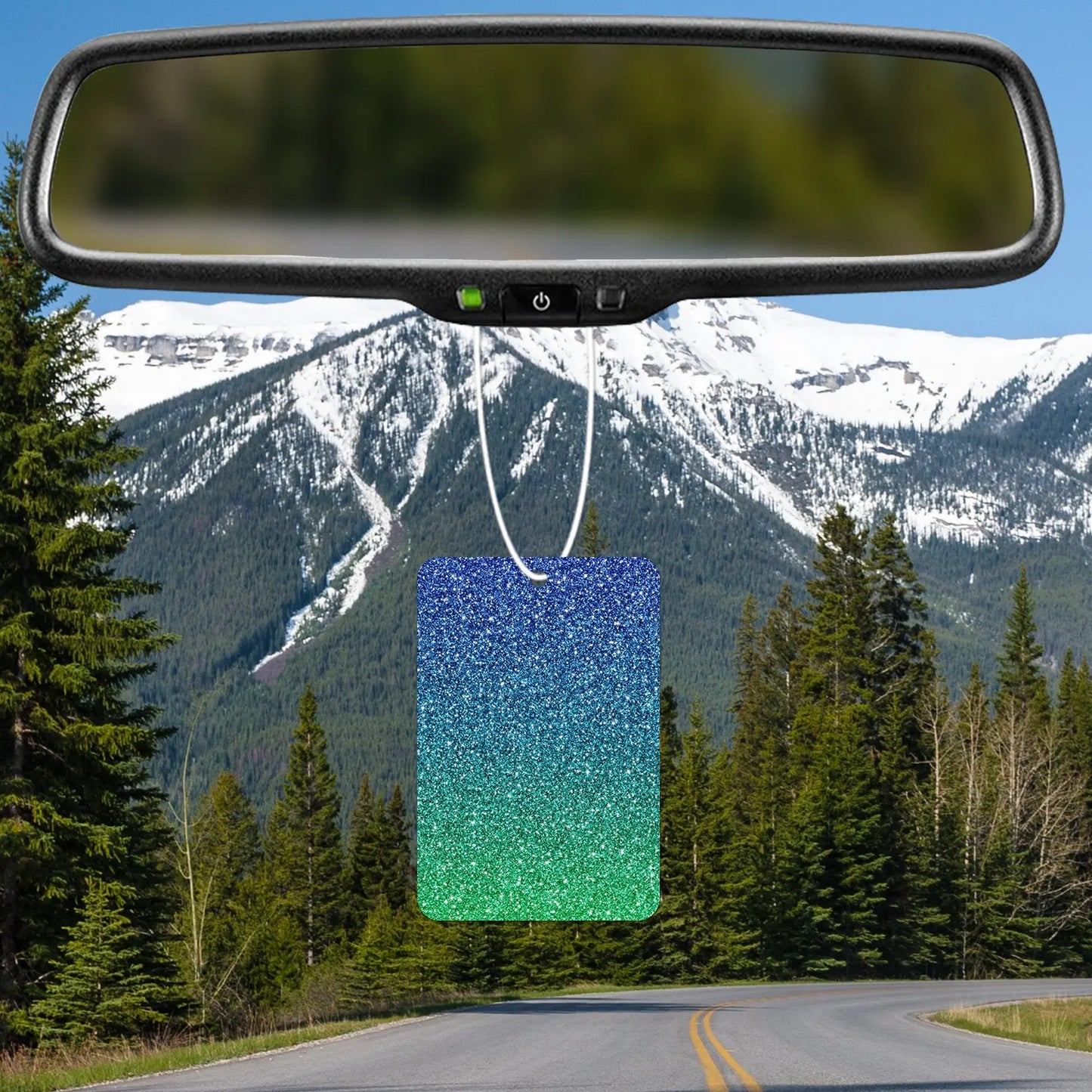 Sparkling Blue to Green Glitter Air Freshener