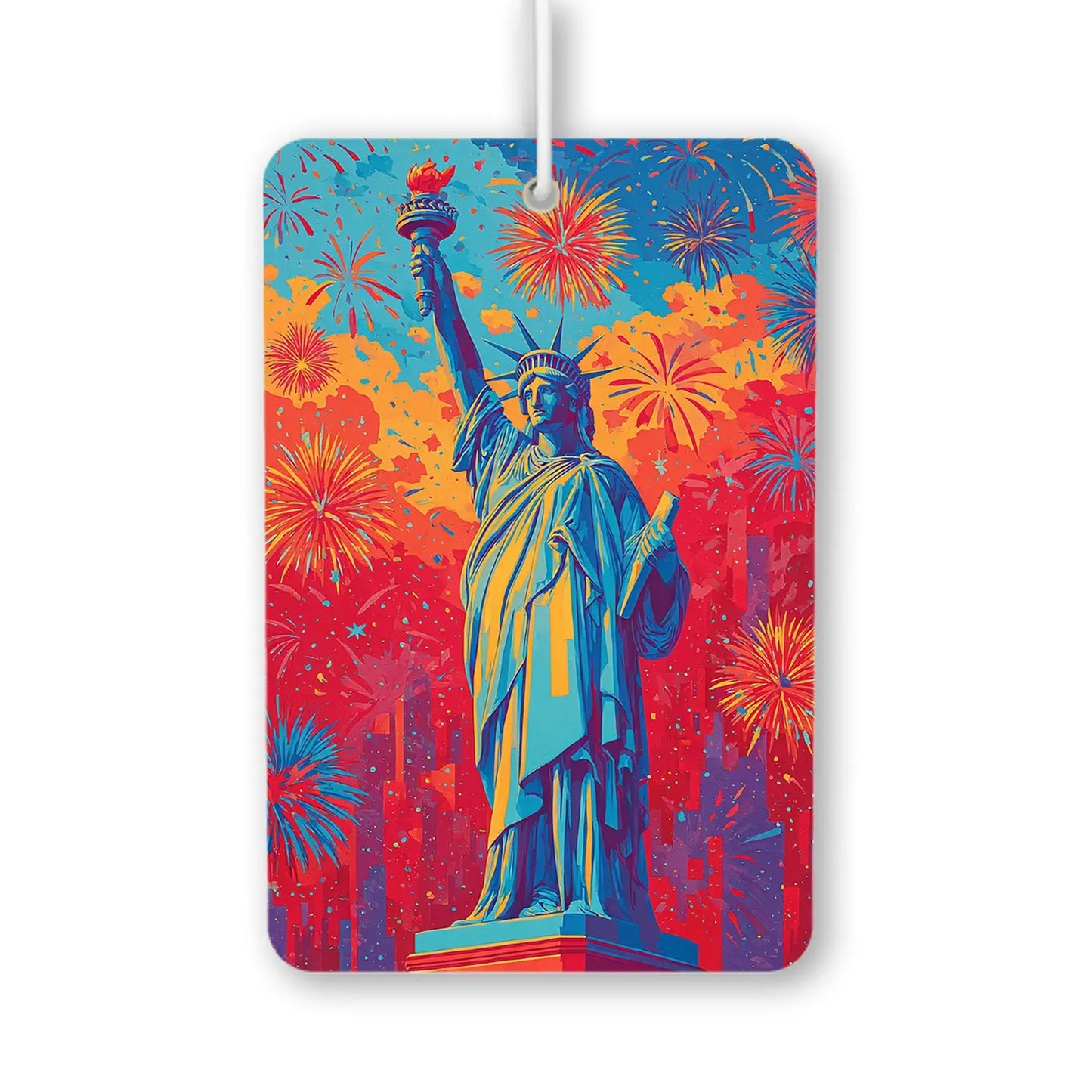 Statue of Liberty Fireworks Art Print Air Freshener