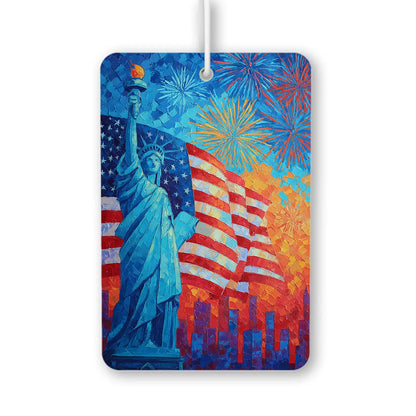 Statue of Liberty with Fireworks Art Print Air Freshener