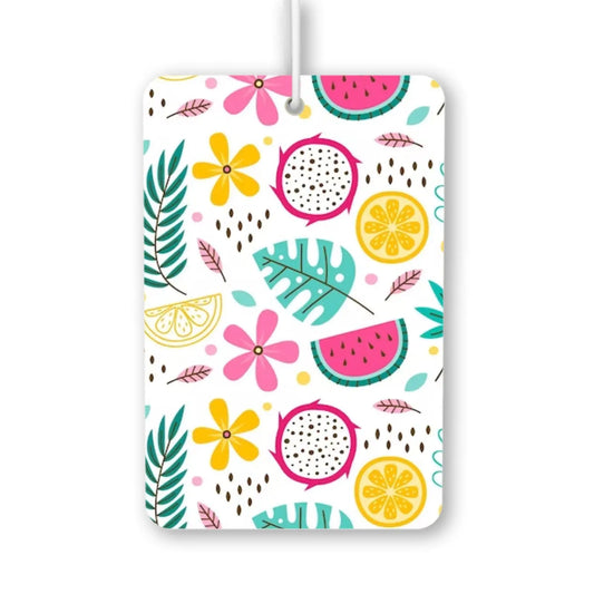 Tropical Fruit & Floral Pattern Air Freshener