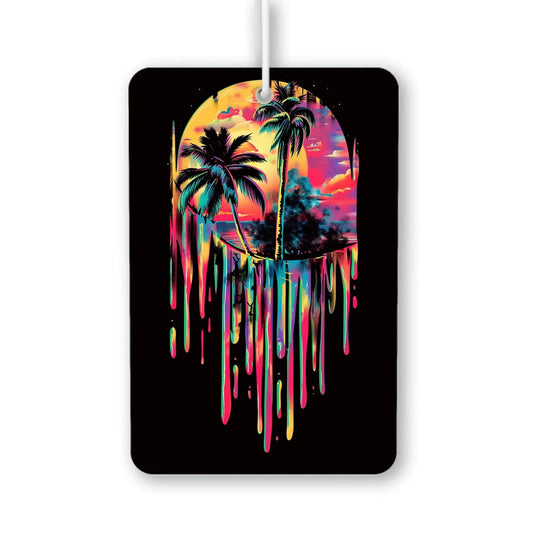Tropical Sunset Drip Art Air Freshener