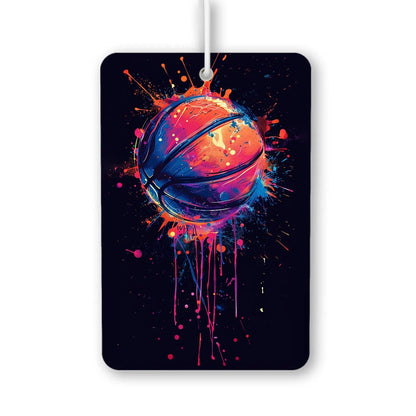 Vibrant Basketball Splash Art Air Freshener