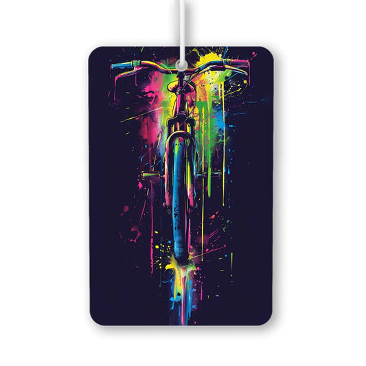 Vibrant Bike Splash Art Air Freshener