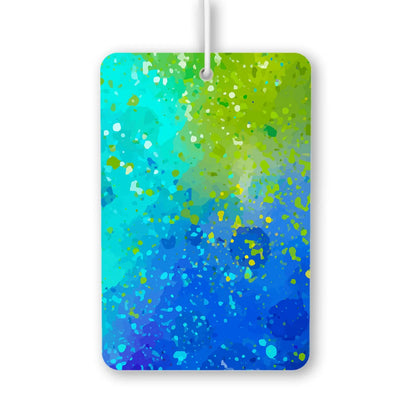 Vibrant Blue and Green Abstract Air Freshener