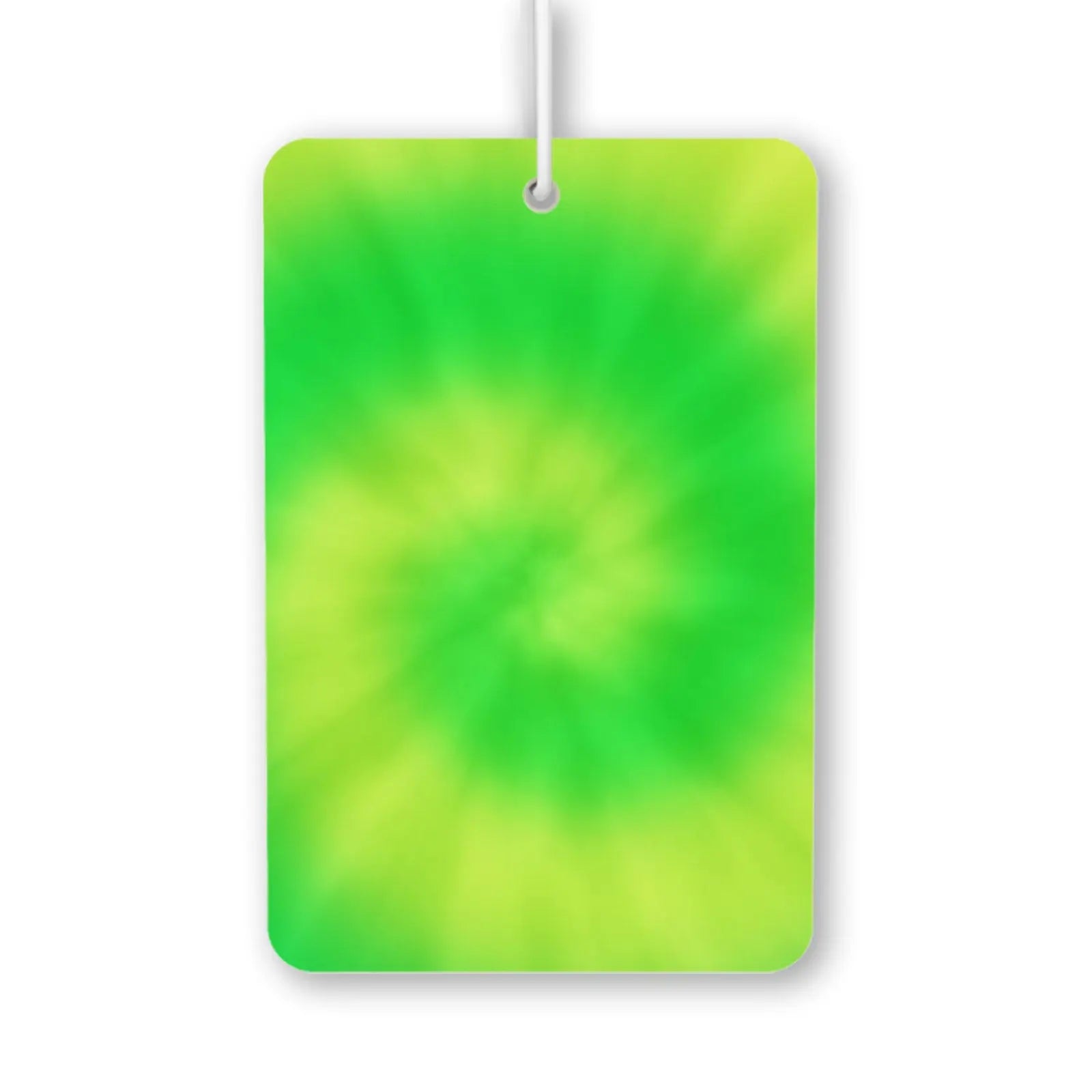 Vibrant Green and Yellow Tie-Dye Air Freshener