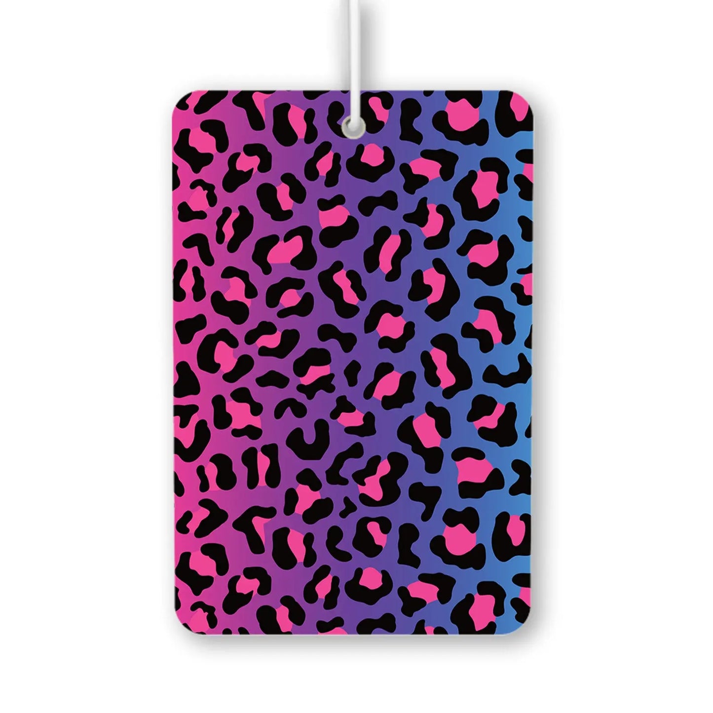 Vibrant Pink and Blue Leopard Print Air Freshener