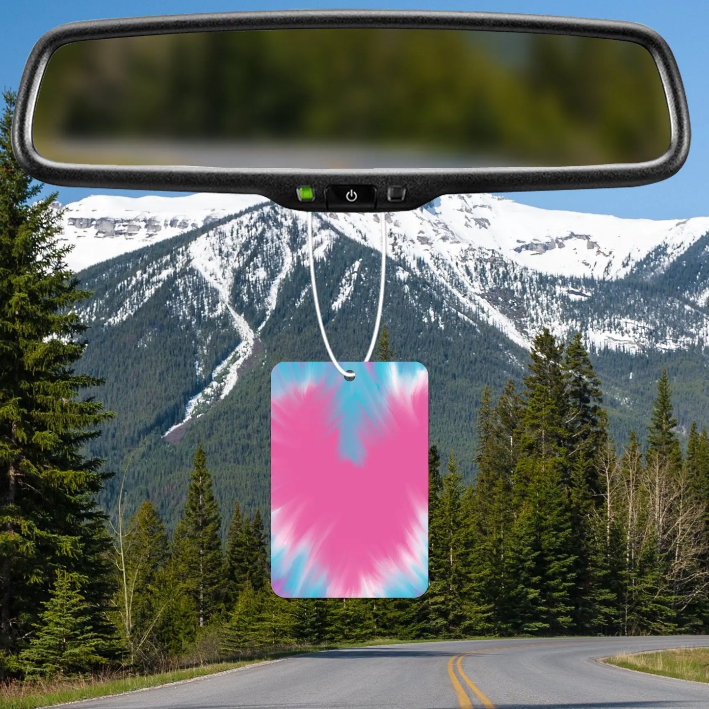 Vibrant Pink and Blue Tie-Dye Air Freshener
