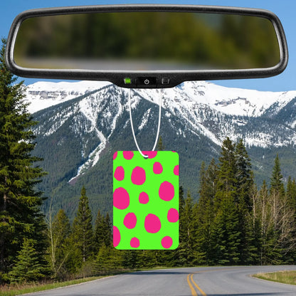 Vibrant Pink Polka Dot Air Freshener