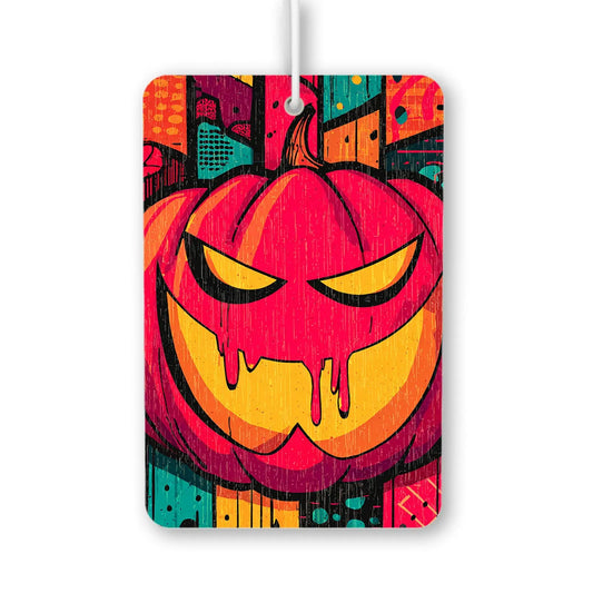 Vibrant Pumpkin Graffiti Air Freshener