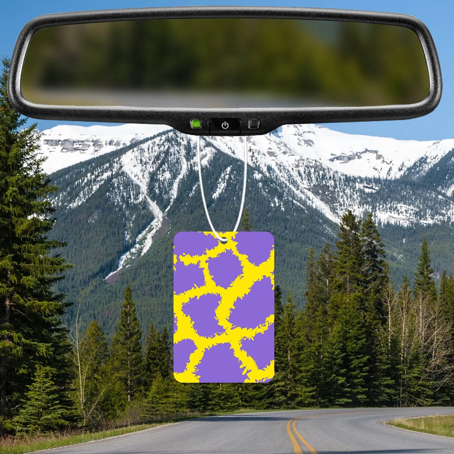 Vibrant Purple and Yellow Pattern Air Freshener