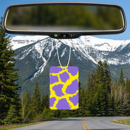 Vibrant Purple and Yellow Pattern Air Freshener