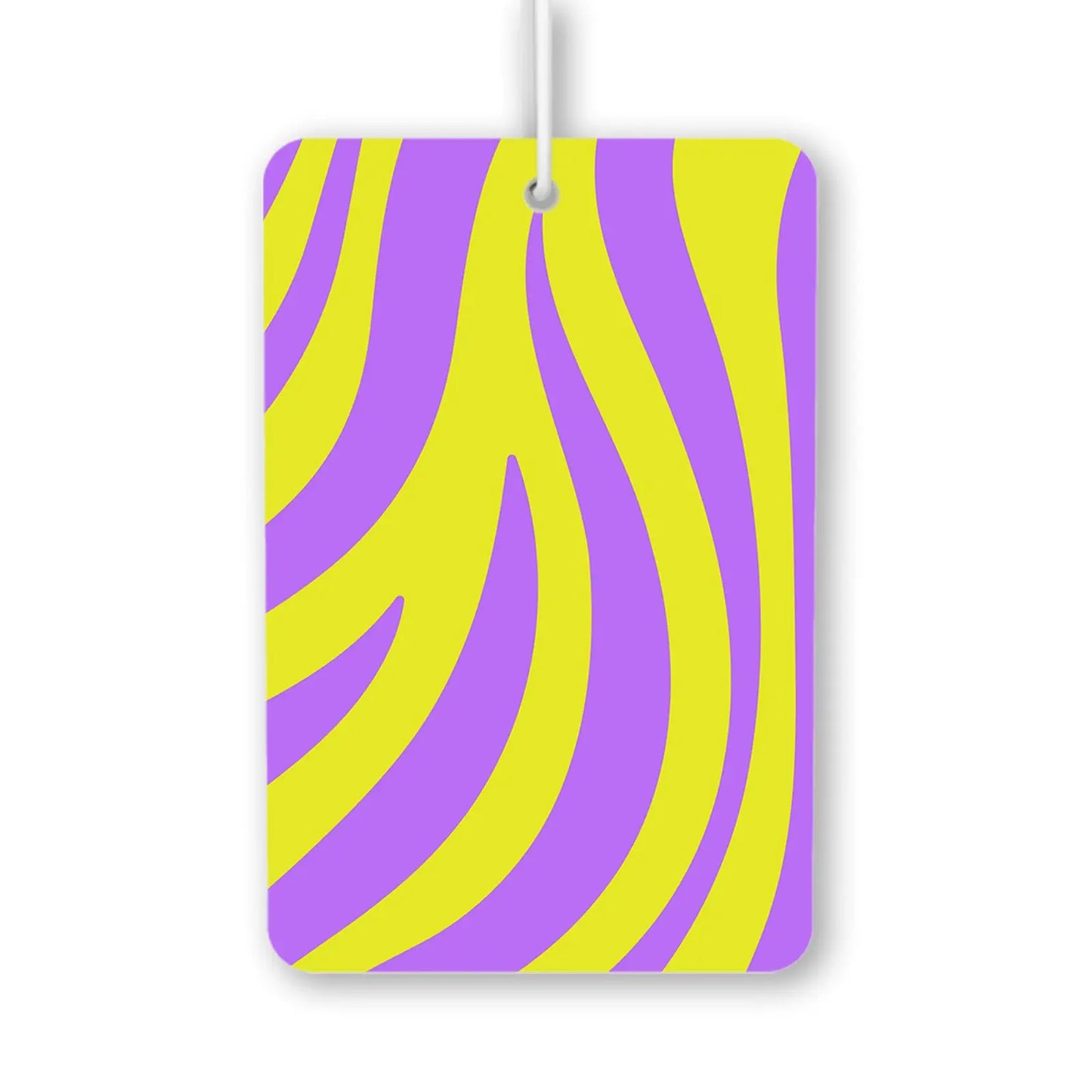Vibrant Purple and Yellow Wave Pattern Air Freshener