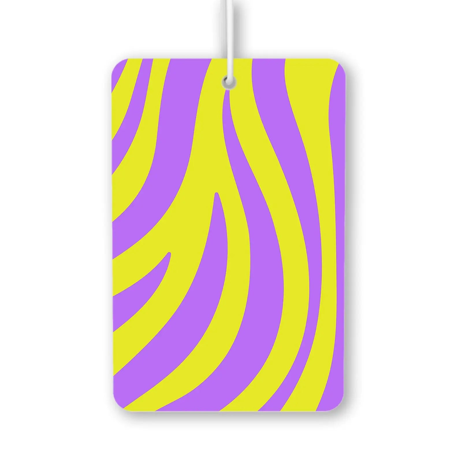 Vibrant Purple and Yellow Wave Pattern Air Freshener