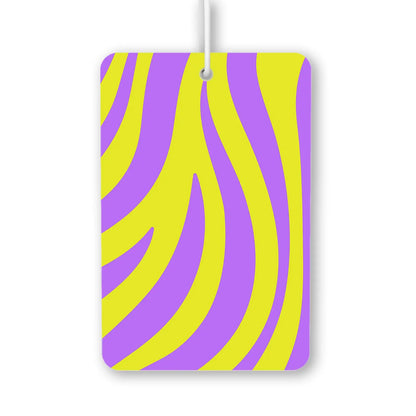 Vibrant Purple and Yellow Wave Pattern Air Freshener