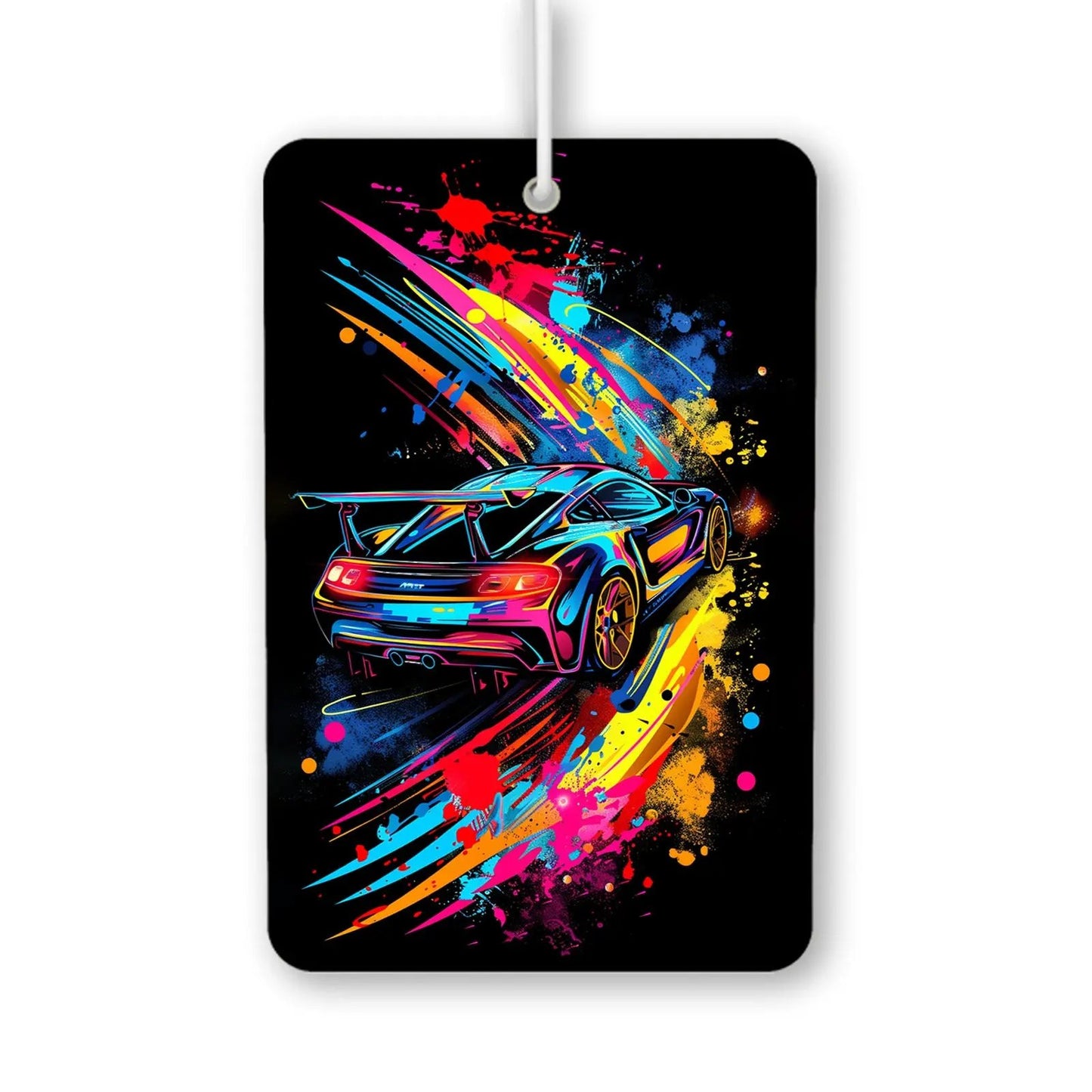 Vibrant Racing Car Art Air Freshener