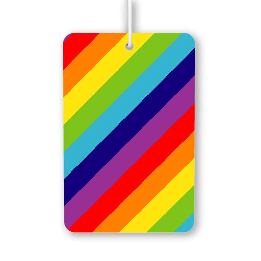 Vibrant Rainbow Stripes Air Freshener