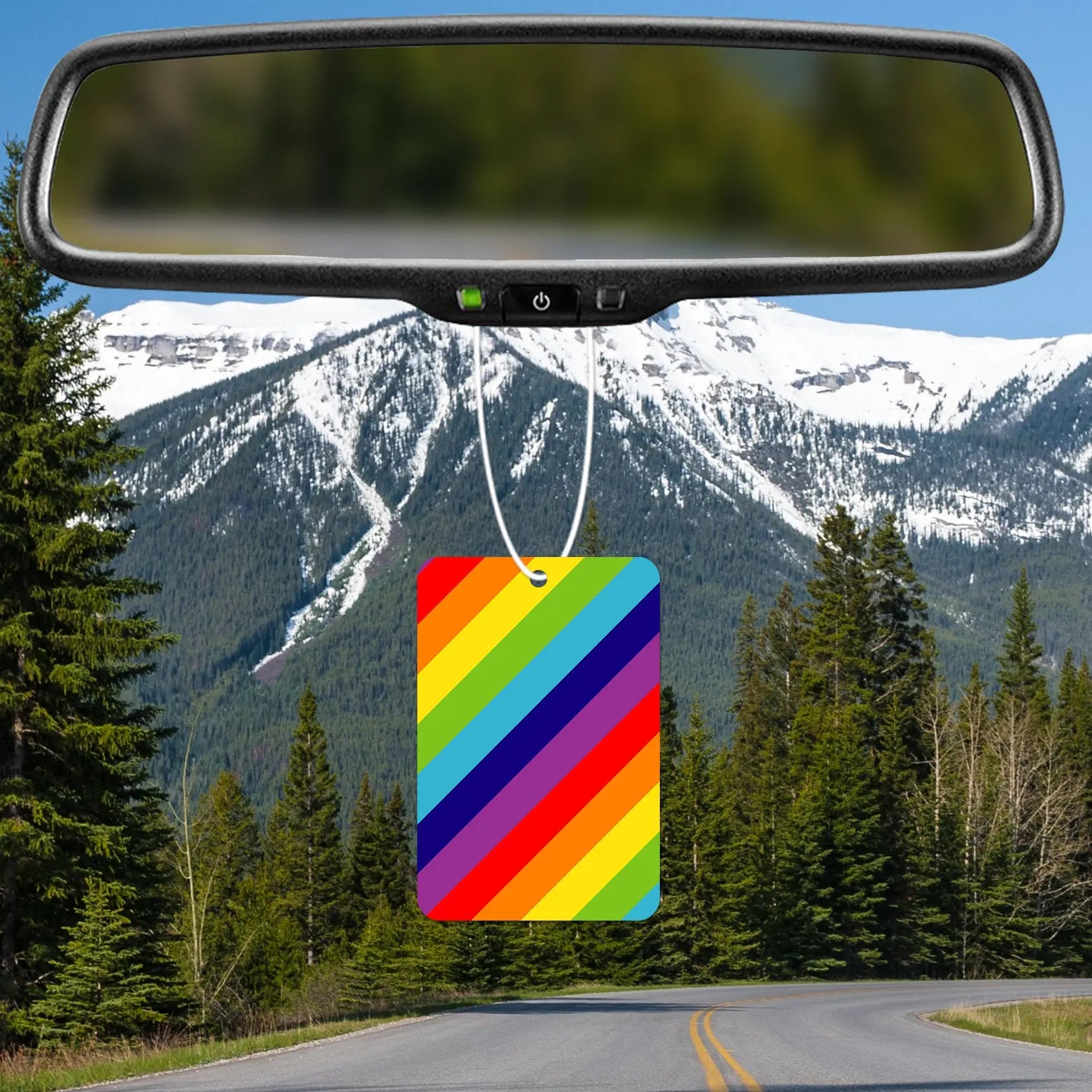 Vibrant Rainbow Stripes Air Freshener