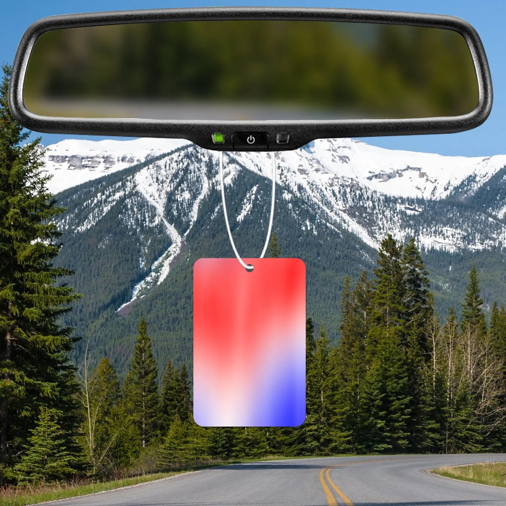 Vibrant Red and Blue Gradient Air Freshener